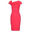 Valentino Wool Dress with Asymmetrically Draped Neckline in Red (watermelon) - Lyst