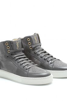Yves Saint Laurent Malibu Suede Hi Top Sneakers - Lyst