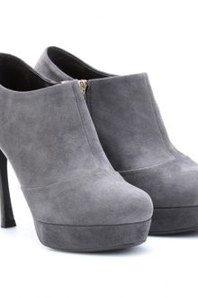 Yves Saint Laurent Gisele 80 Suede Ankle Boots - Lyst