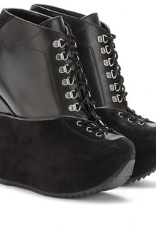 Yves Saint Laurent Ariane 90 Wedged Platform Ankle Boots - Lyst