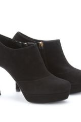 Yves Saint Laurent Gisele 80 Suede Ankle Boots