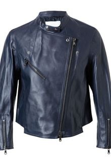 3.1 Phillip Lim Polished Leather Motorcycle Jacket - Lyst