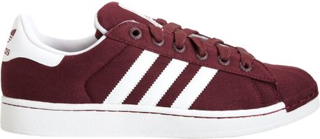 adidas superstar maroon stripes