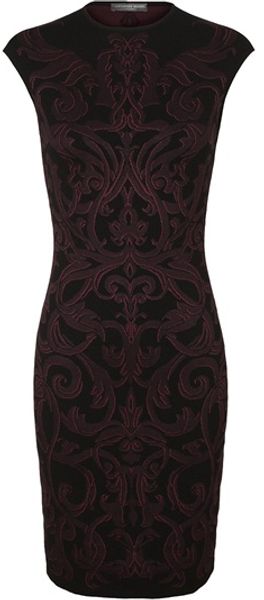 Alexander McQueen Wool Blend Knit Dress - Lyst