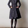 Burberry Prorsum Check Waterfall Coat in Gray (charcoal) - Lyst