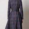 Burberry Prorsum Check Waterfall Coat in Gray (charcoal) - Lyst