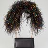 Christian Louboutin Artemis Ostrich Feather Shoulder Bag in Black - Lyst