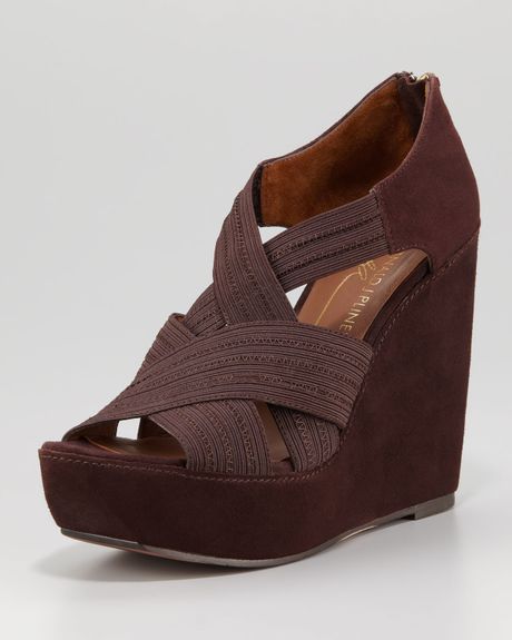 Donald J Pliner Lawney Elasticstrap Wedge Espresso in Brown (espresso) | Lyst