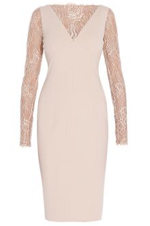 Elie Saab Lace Sleeve Short Dress - Lyst