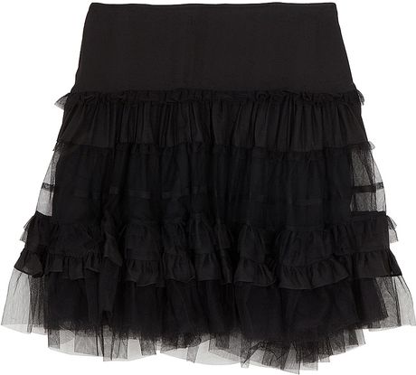 Elizabeth And James Tulle Skirt in Black - Lyst
