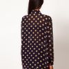 Glamorous Polka Dot Oversize Chiffon Shirt in Blue (navybeigespot) - Lyst