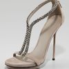 Gucci Naomi Crystal Sandal in Beige (grey black) - Lyst
