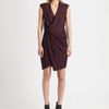 Helmut Lang Molten Drape Dress in Brown (purple) - Lyst