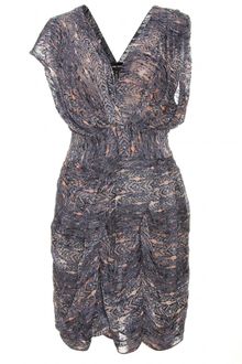 Isabel Marant Eley Burnout Print Gathered and Draped Dress - Lyst