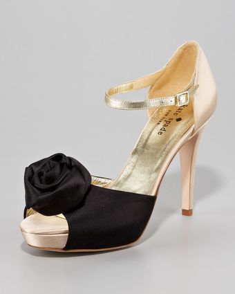 Kate Spade Gretchen Satin Flower Sandal - Lyst