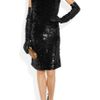 Lanvin Sheerback Paillette Embellished Silk Dress in Black - Lyst