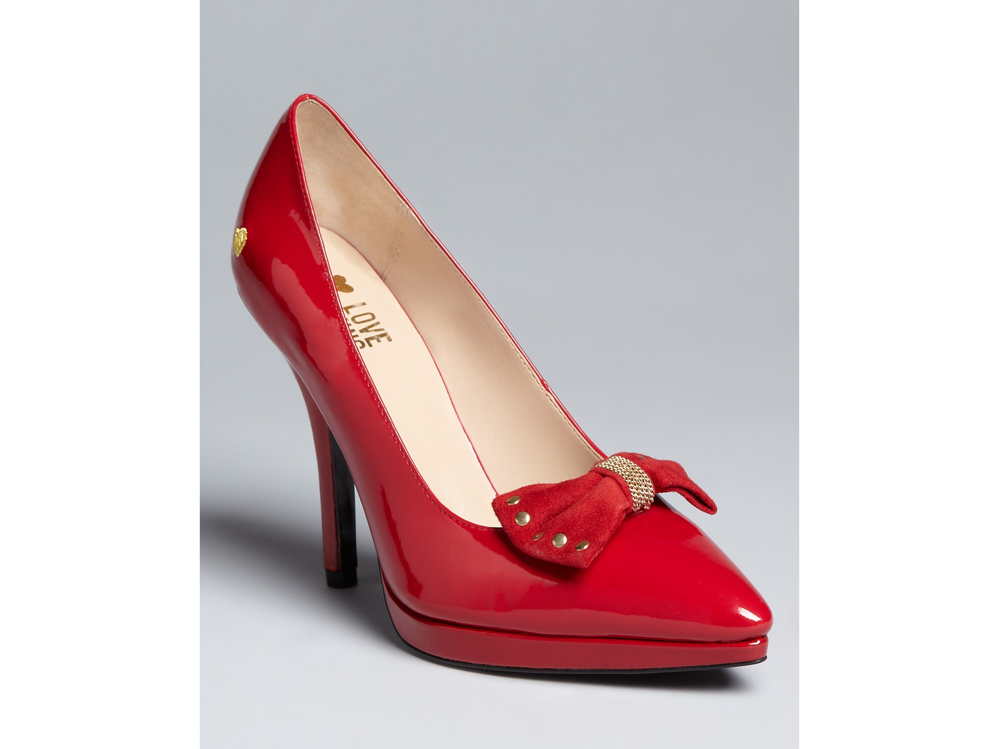 red moschino heels