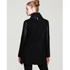 Mackage Boa Drapey Leather Sleeve Coat in Black - Lyst