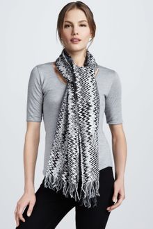 Missoni Zig Zag Scarf Gray - Lyst