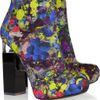 Nicholas Kirkwood Geometricheel Printed Silkcovered Leather Ankle Boots in Multicolor (black) - Lyst