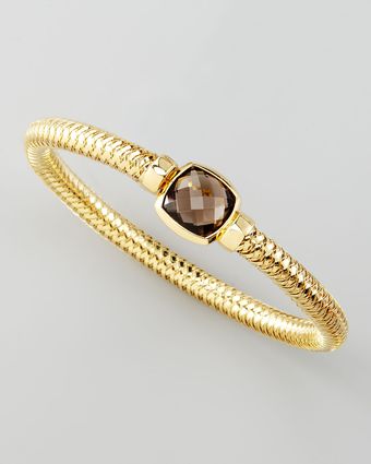 Roberto Coin Primavera Smoky Quartz Cushion Bangle - Lyst