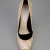 Stella Mccartney Glitter Pump in Silver (gold) - Lyst