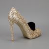 Stella Mccartney Glitter Pump in Silver (gold) - Lyst