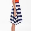 Tibi Stripe Skirt in Blue (navy multi) - Lyst