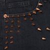 Topshop Studded High Waist Hotpants in Black - Lyst