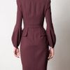 Alexander Mcqueen Peplum Detail Dress in Red (burgundy) - Lyst