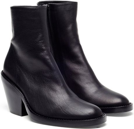 black ankle boots cuban heel