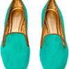 Avec Moderation Mare Calf Hair Dress Slippers in Green - Lyst