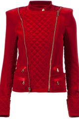 Balmain Velvet Biker Jacket