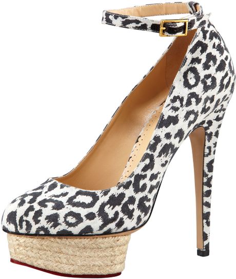 animal print platform pumps