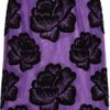 Christopher Kane Leather Trimmed Flocked Tulle Pencil Skirt in Purple - Lyst