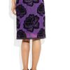 Christopher Kane Leather Trimmed Flocked Tulle Pencil Skirt in Purple - Lyst