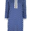 Diane Von Furstenberg Printed Silk Shift Dress in Blue - Lyst