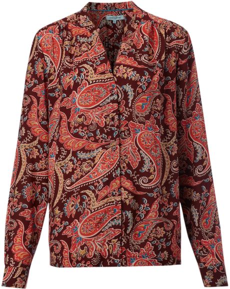 Dickins & Jones Paisley Printed Blouse in Purple (burgundy) - Lyst