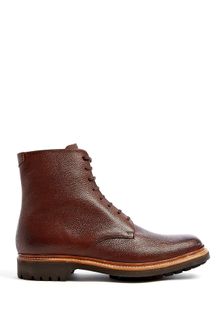 Grenson Brown Grain Hadley Commando Boots - Lyst