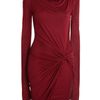 Helmut Lang Slack Jersey Twist Waist Dress in Red (burgundy) - Lyst