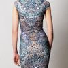 Mcq By Alexander Mcqueen Feather Print Dress in Multicolor (multicoloured) - Lyst