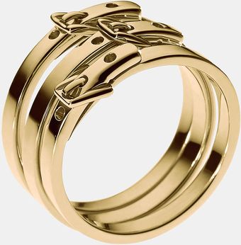 Michael by Michael Kors Michael Kors Buckle Stack Rings Set Of 3 - Lyst