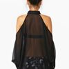 Nasty Gal Open Shoulder Blouse Black in Black - Lyst