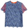 Preen Enid Lace Overlay Metallic Tee in Orange - Lyst