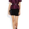 3.1 Phillip Lim Belted Satin Twill Peplum Top in Purple (berry) - Lyst