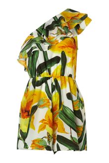 Ax Paris Cucumber Print Playsuit - Lyst