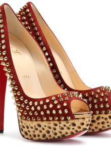 Christian Louboutin Lady Peek Spikes 150 Peeptoe Platform Pumps - Lyst