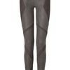 Helmut Lang Olive Lamb Skin Patchwork Leggings in Gray (olive) - Lyst