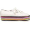 House Of Holland Superga Striped Platform Trainers in White (white multi) - Lyst