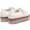 House Of Holland Superga Striped Platform Trainers in White (white multi) - Lyst